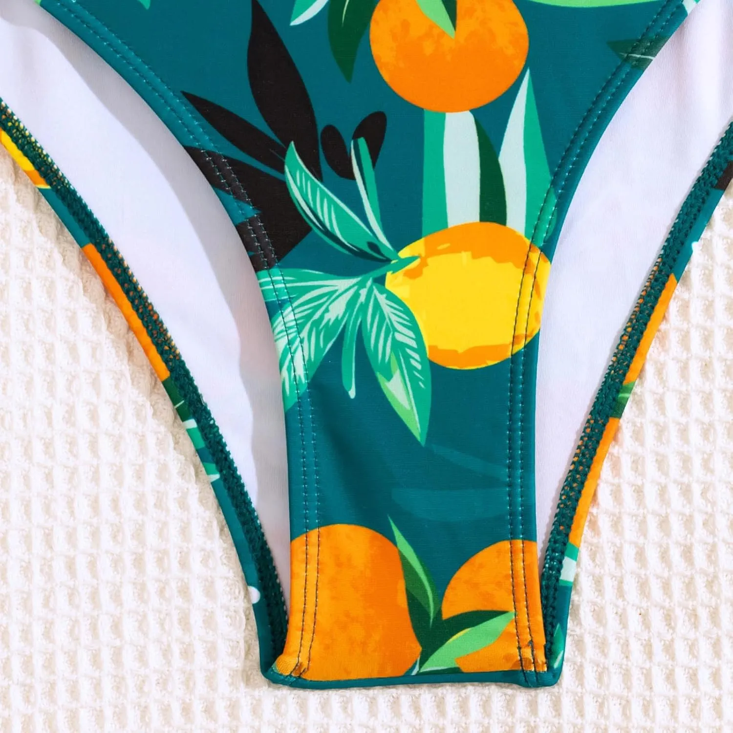 Sexy One Piece Swimsuit for Women Laceup Backless Tummy Control Bathing Suit Patchwork Floral Printed Slimming Swimwear