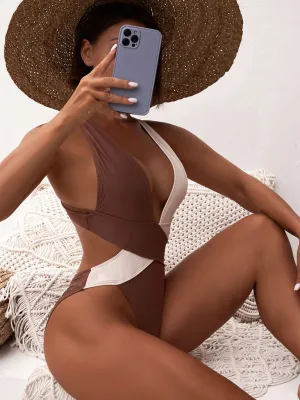 Sexy Plunge One Piece Swimsuit