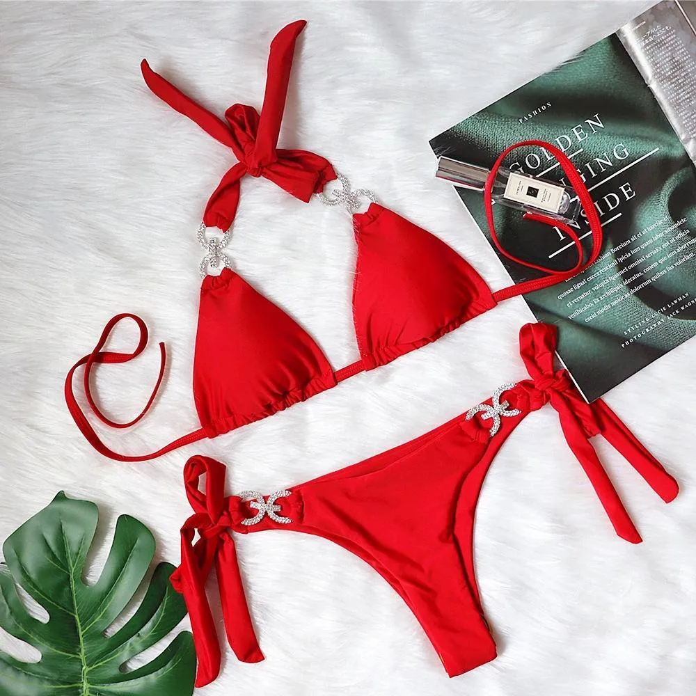 Sexy Rhinestone Summer Beach Bikni