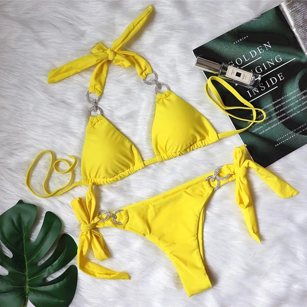 Sexy Rhinestone Summer Beach Bikni