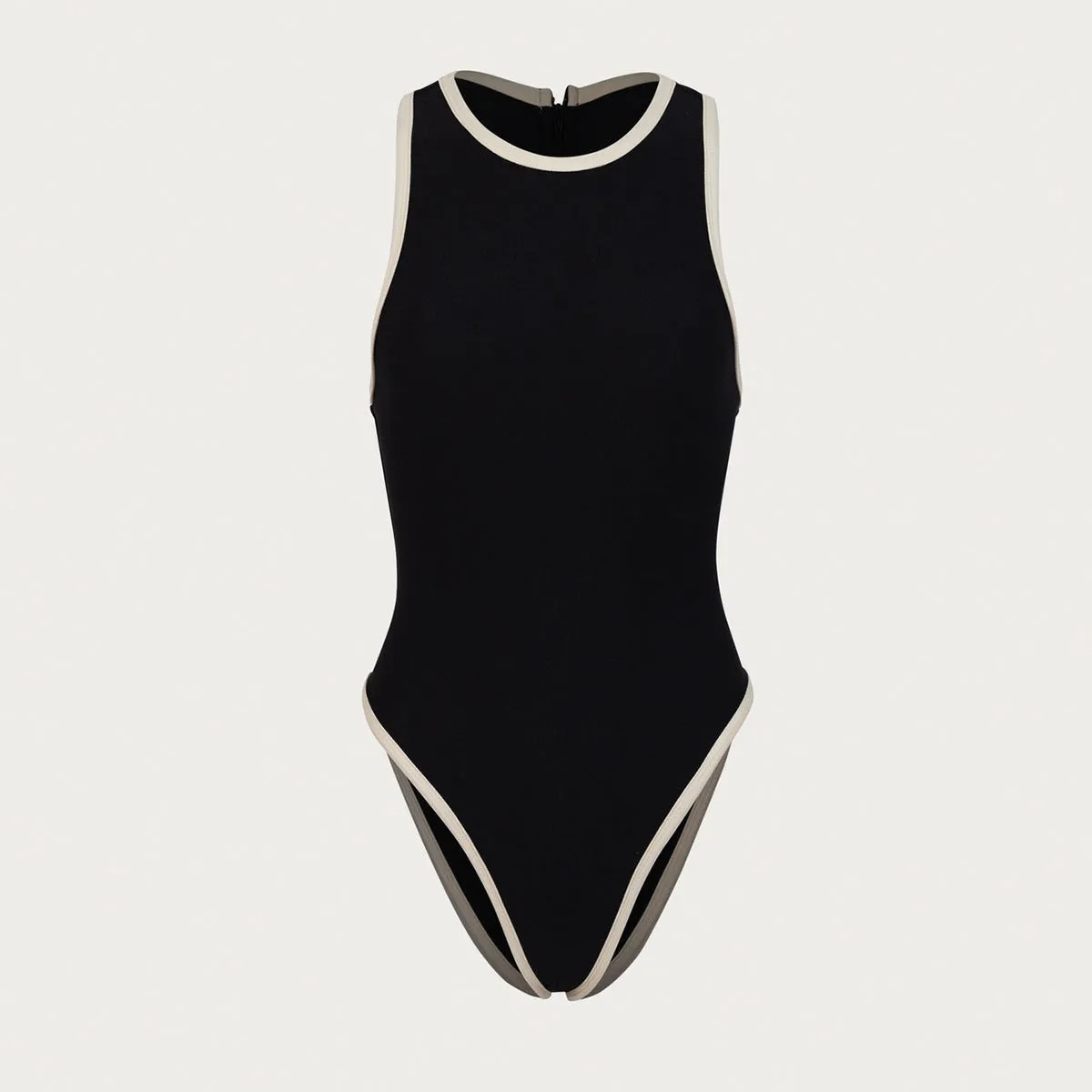 Sexy Sleeveless Stitching One Piece Swimsuit