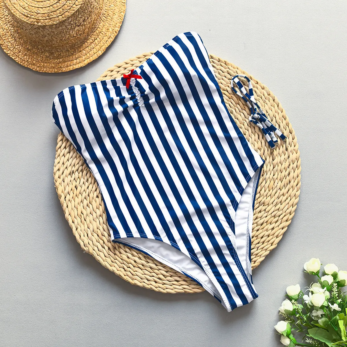 Sexy Striped One Piece Swimsuit
