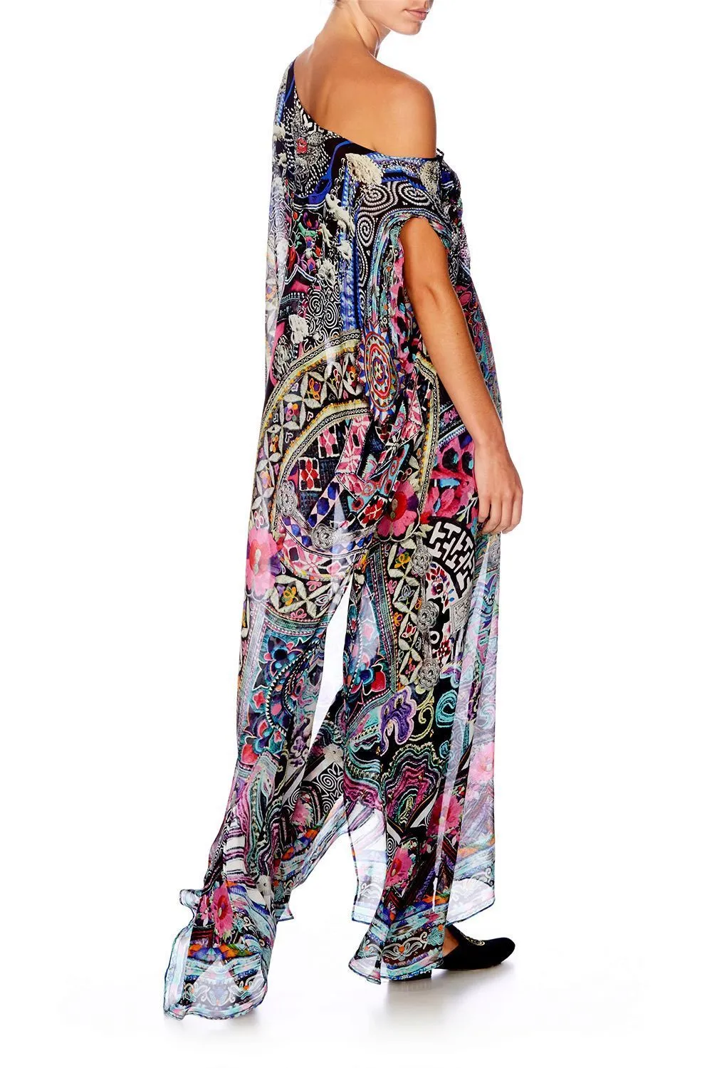 SHEER ROUND NECK KAFTAN BELLS AT DUSK