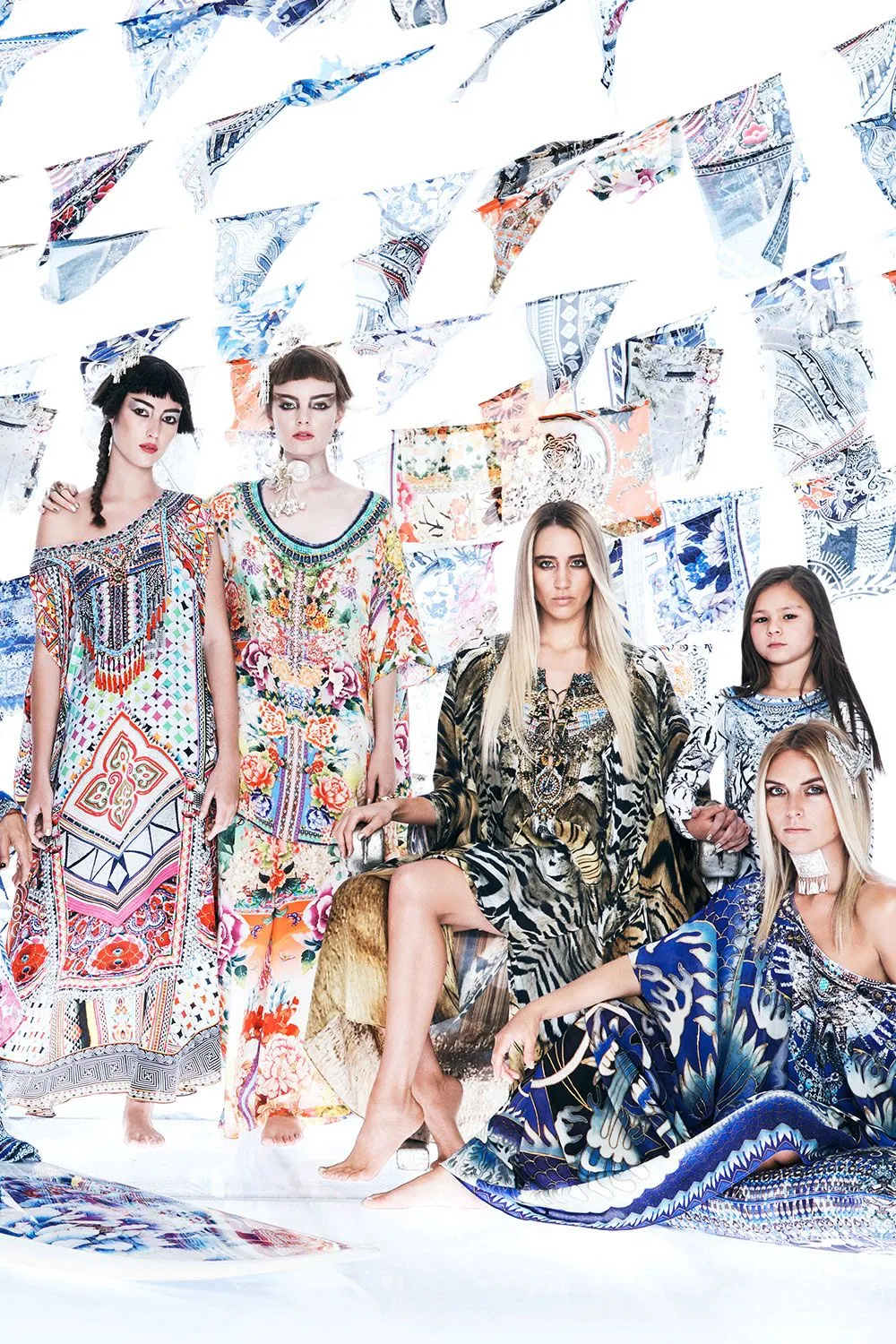 SHEER ROUND NECK KAFTAN GIRLS CLUB