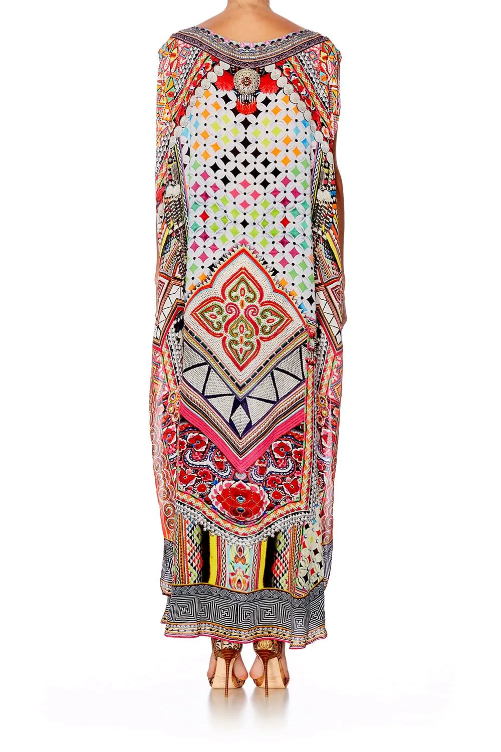 SHEER ROUND NECK KAFTAN GIRLS CLUB