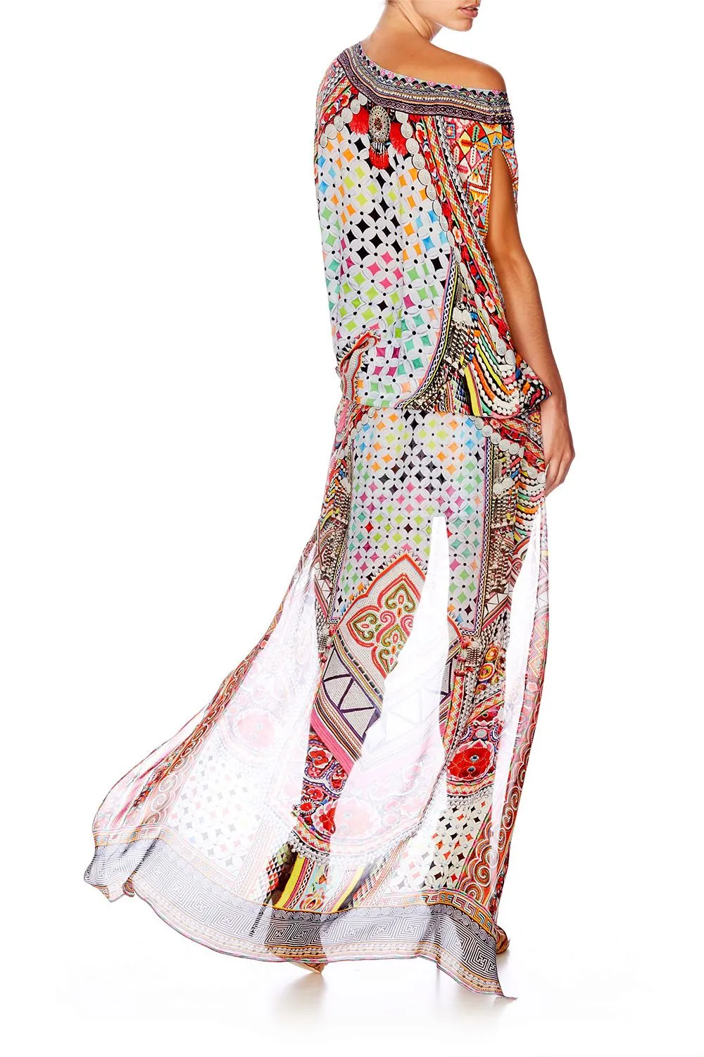 SHEER ROUND NECK KAFTAN GIRLS CLUB