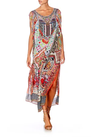 SHEER ROUND NECK KAFTAN GIRLS CLUB