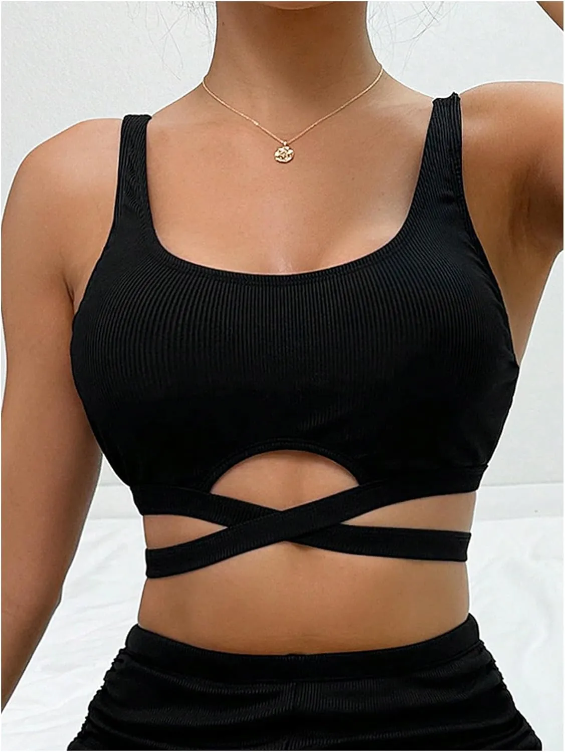 SHENHE Women's 2 Piece Swimsuit with Shorts High Waisted Ruched Boyshort Bikini Set Swimwear