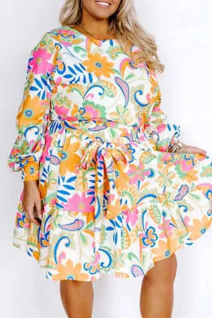 Shop Now: Stunning Plus Size Multicolor Print Dress - Limited Stock!