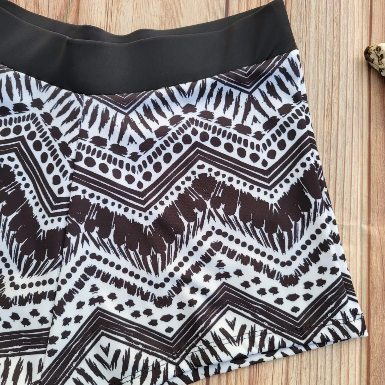 Short de Niña DESIRE ZigZag con Pretina Negra