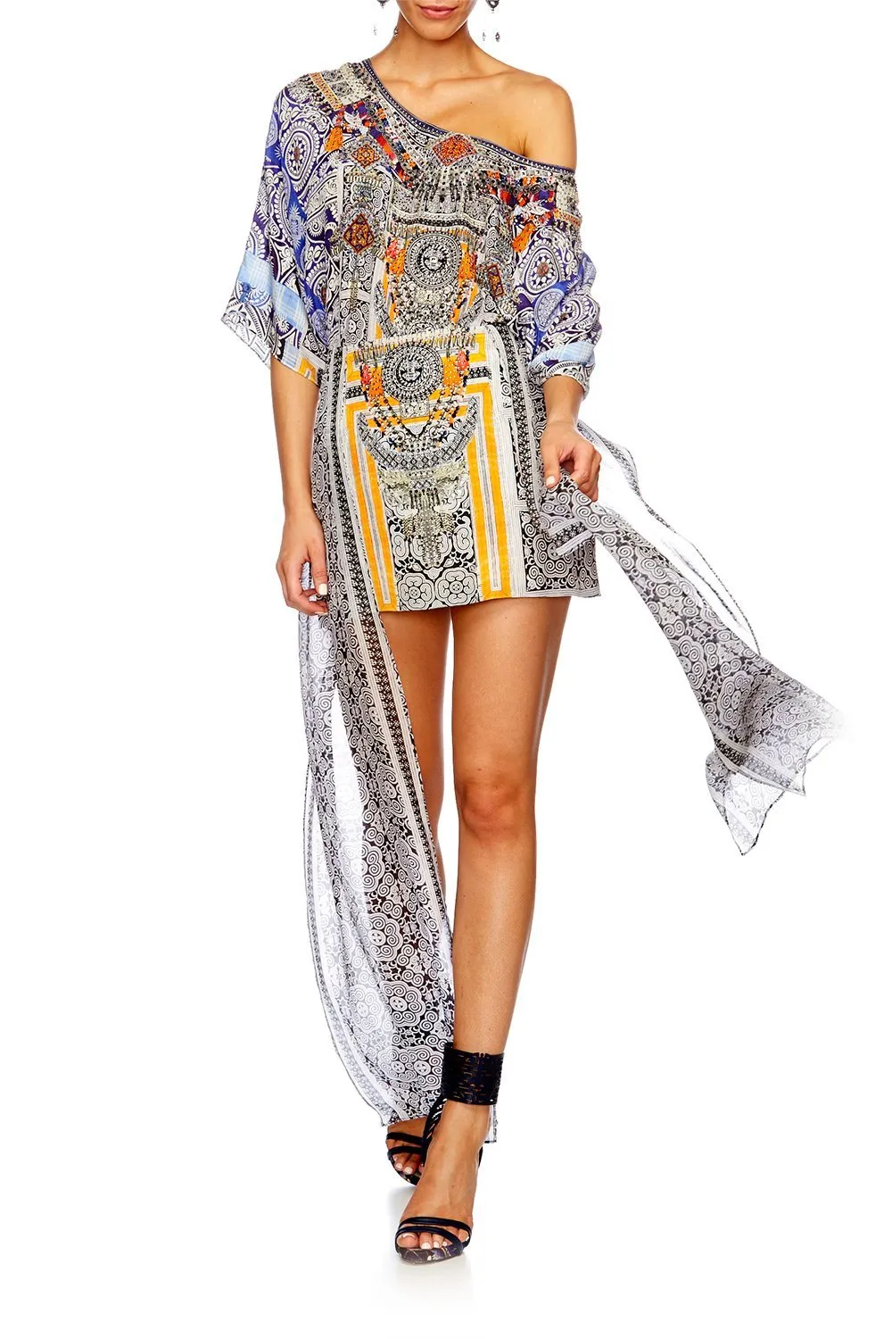 SHORT ROUND NECK KAFTAN DRESS UP BOX