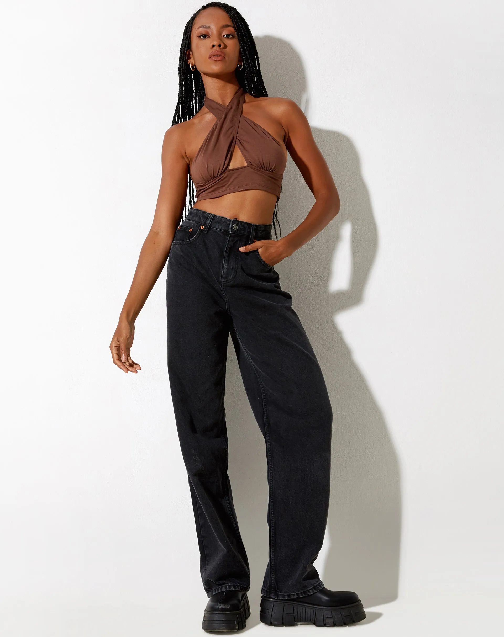 Silta Crop Top in Deep Mahagony