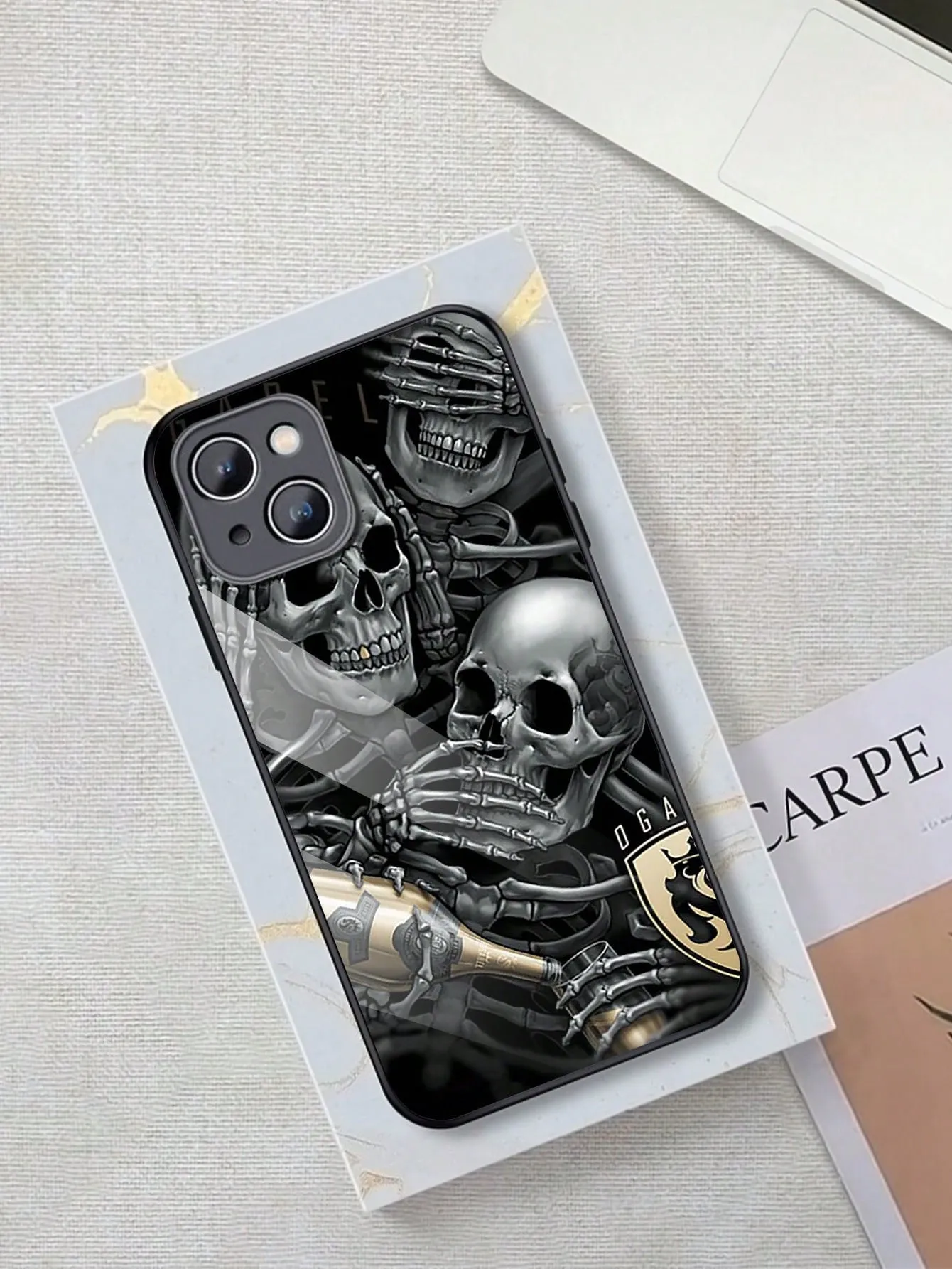 Skeleton Pattern Phone Case Compatible With iPhone15/15Plus/15Pro/15Promax