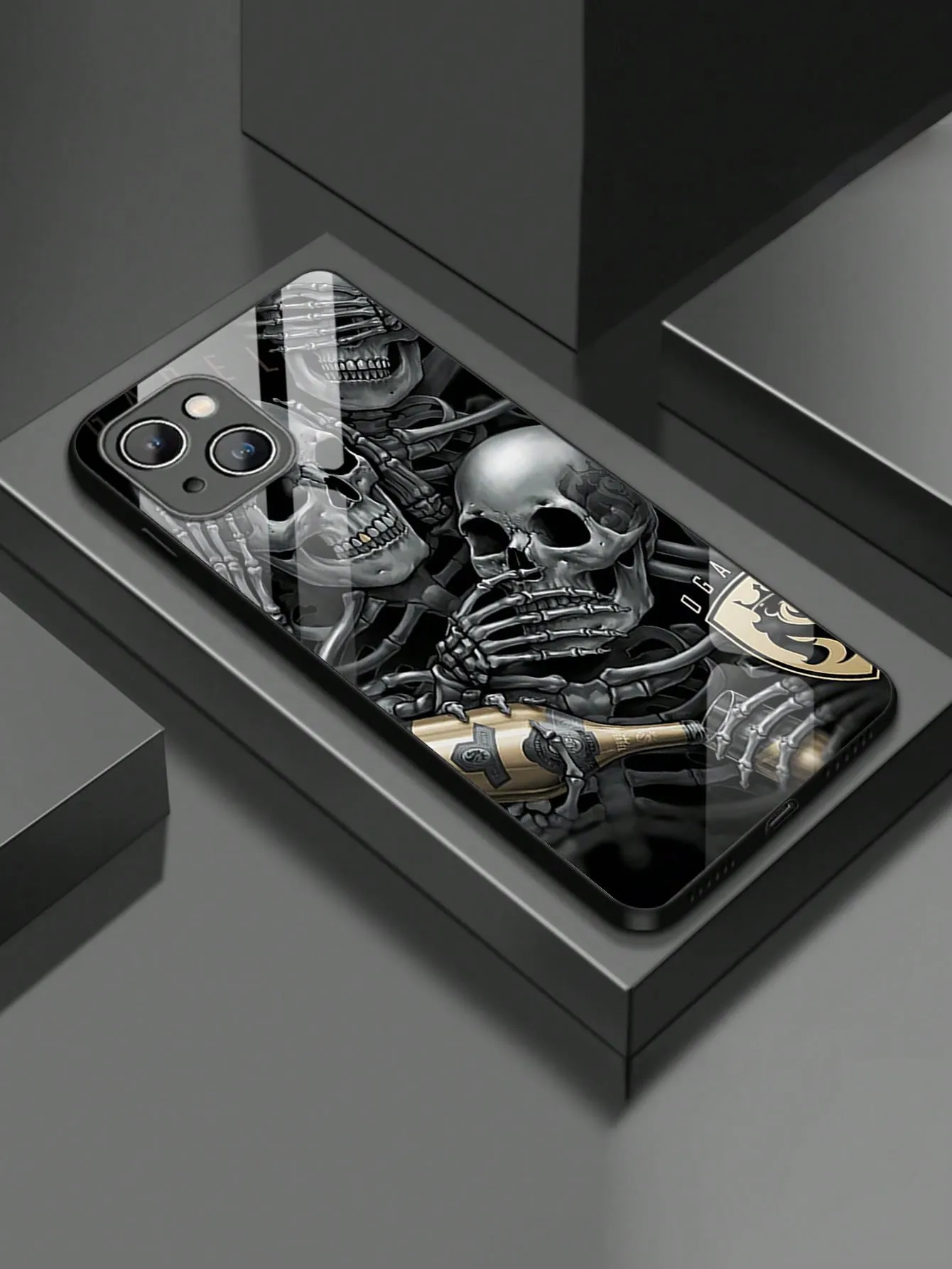 Skeleton Pattern Phone Case Compatible With iPhone15/15Plus/15Pro/15Promax