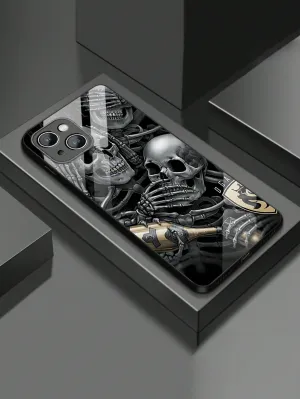 Skeleton Pattern Phone Case Compatible With iPhone15/15Plus/15Pro/15Promax