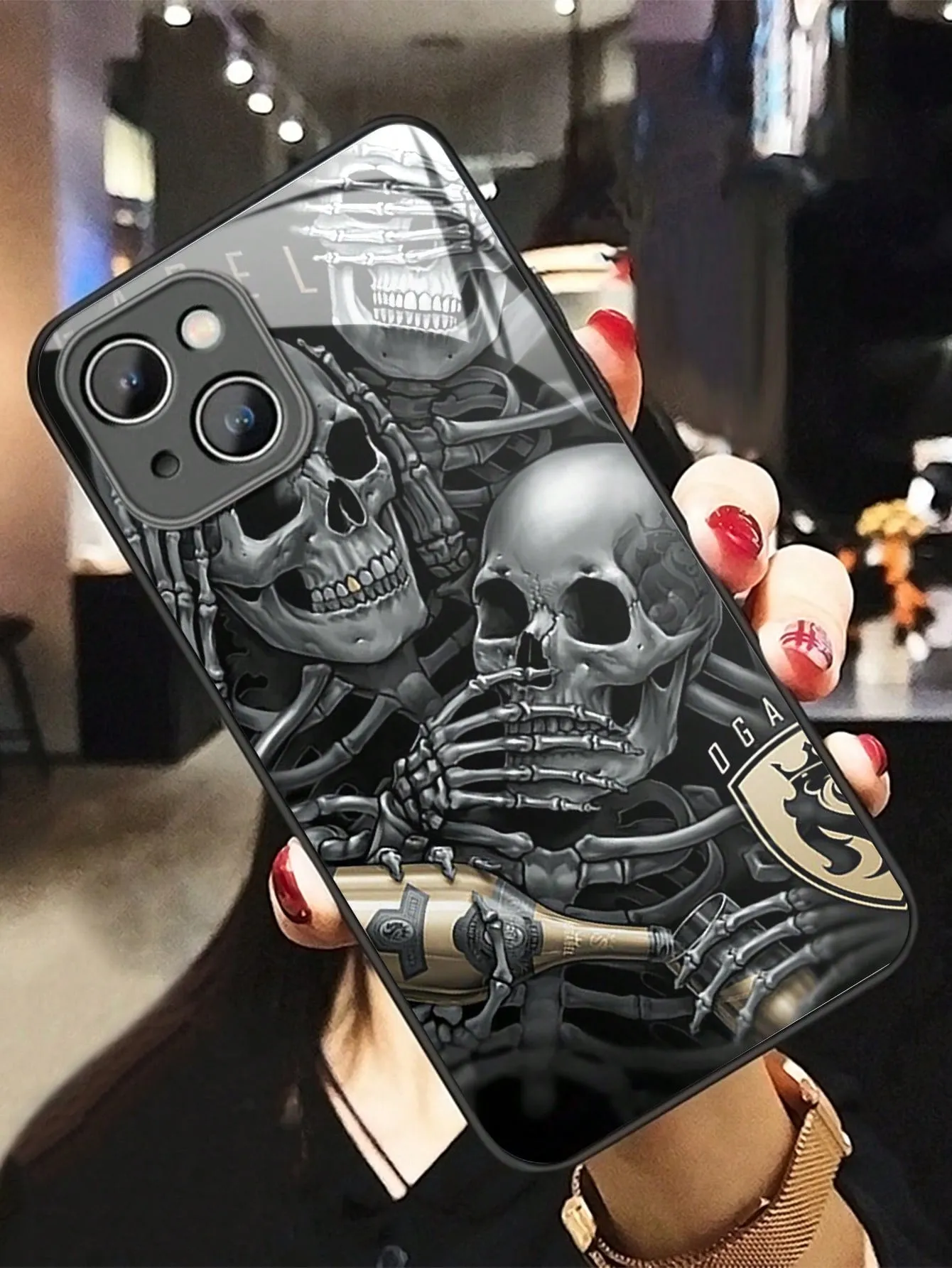 Skeleton Pattern Phone Case Compatible With iPhone15/15Plus/15Pro/15Promax