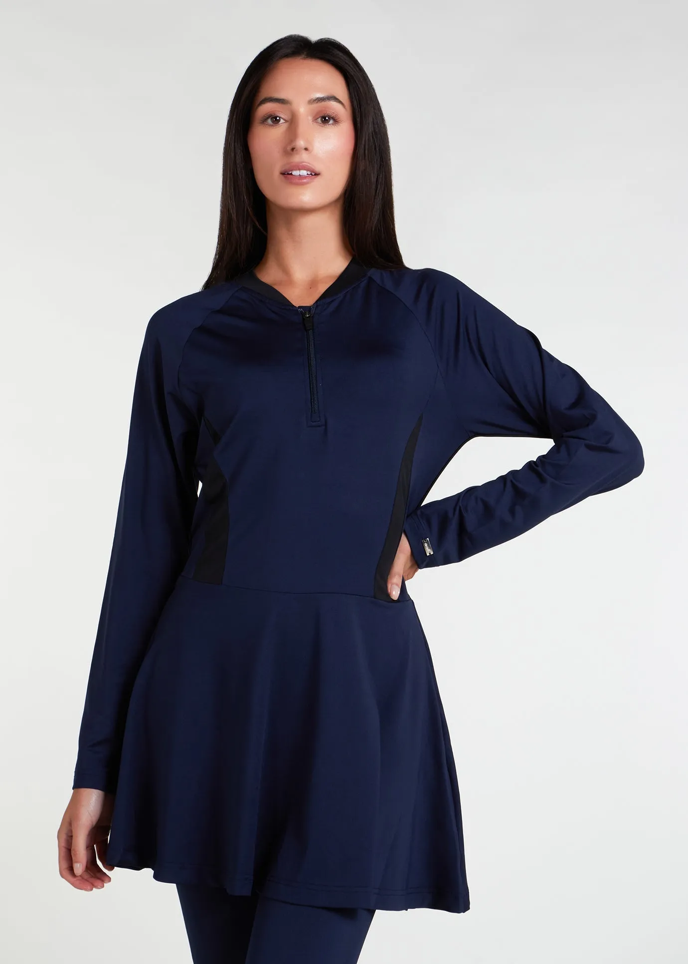 Skirted Swim Top Navy