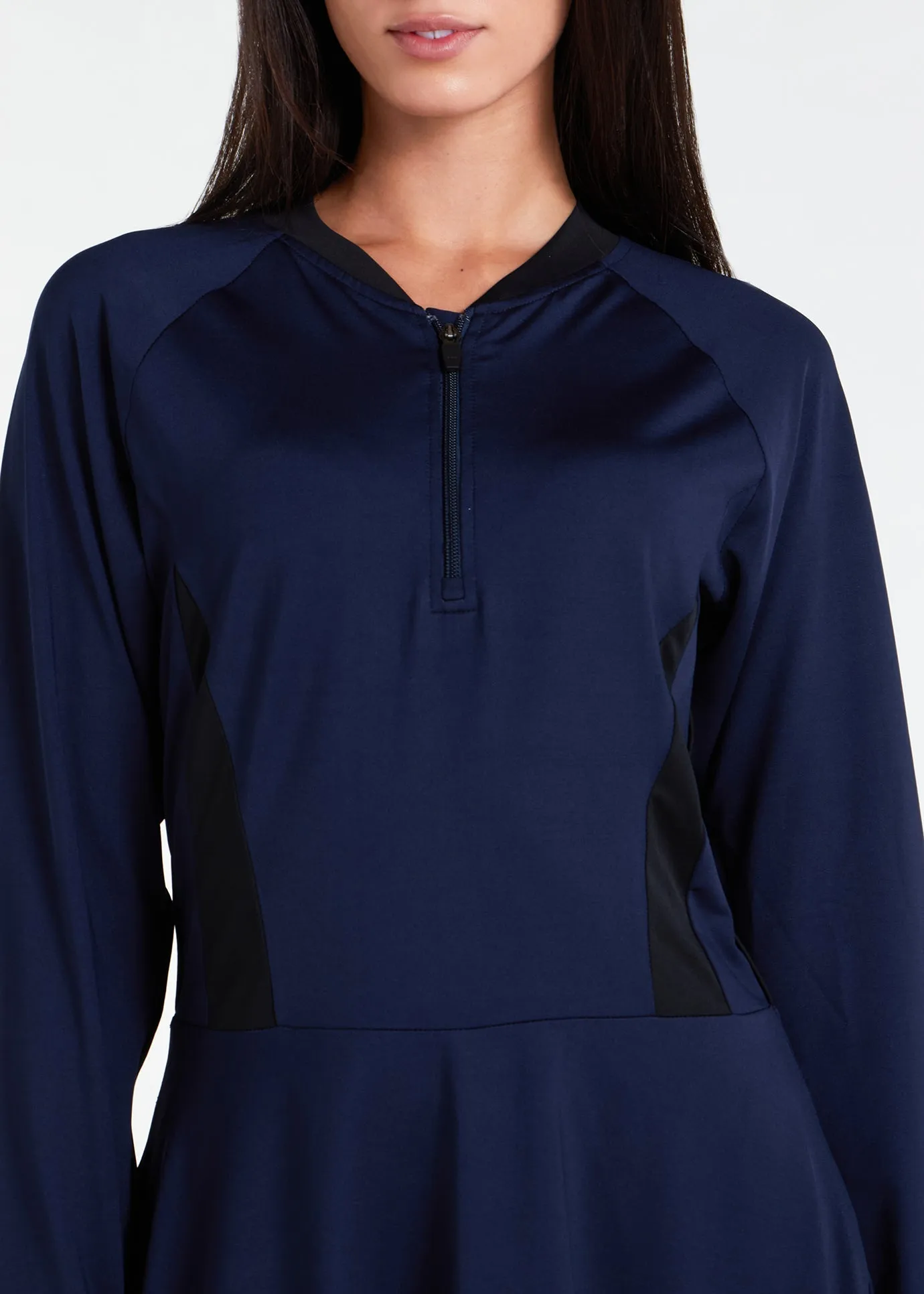 Skirted Swim Top Navy