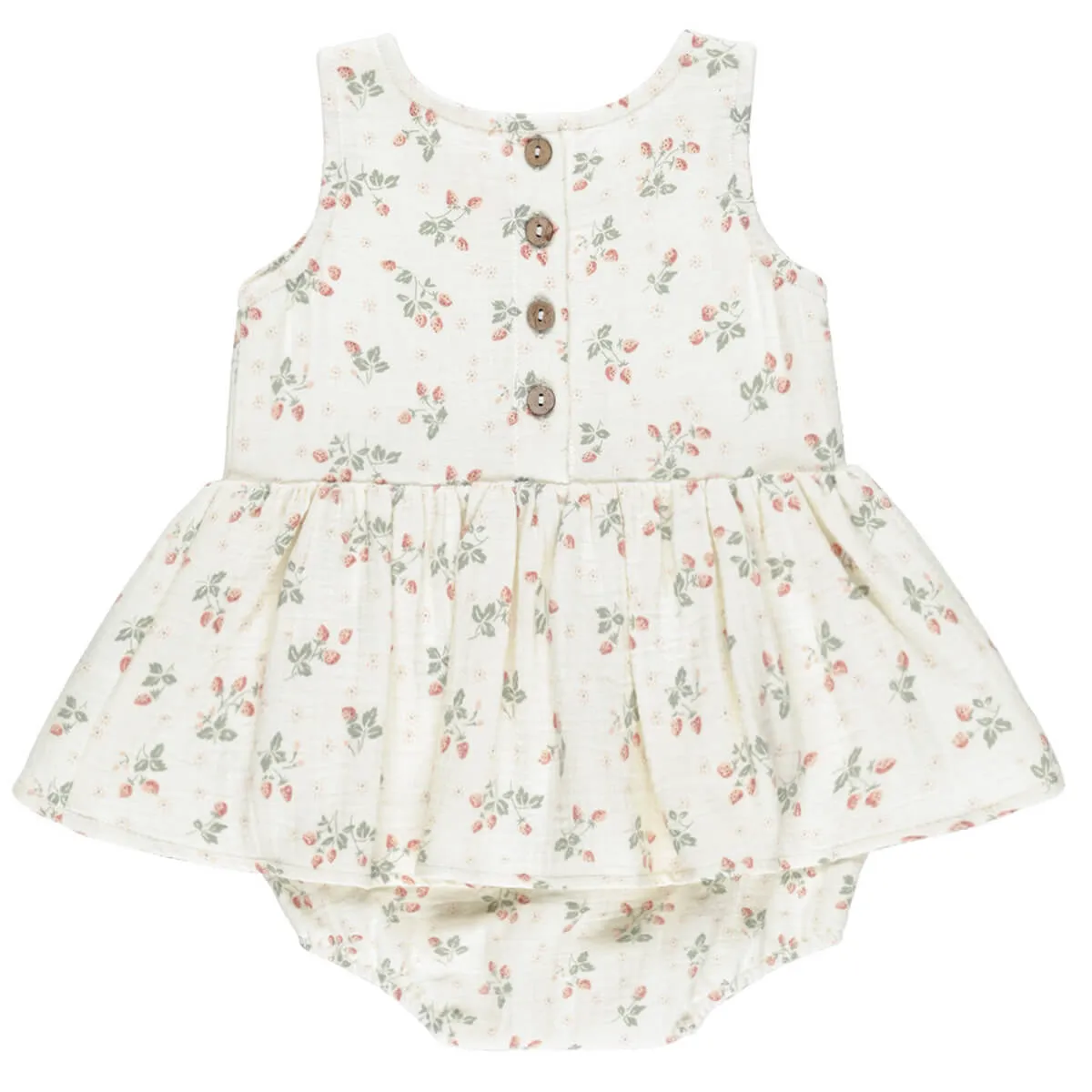 Skirted Tank Romper in Strawberries by Quincy Mae