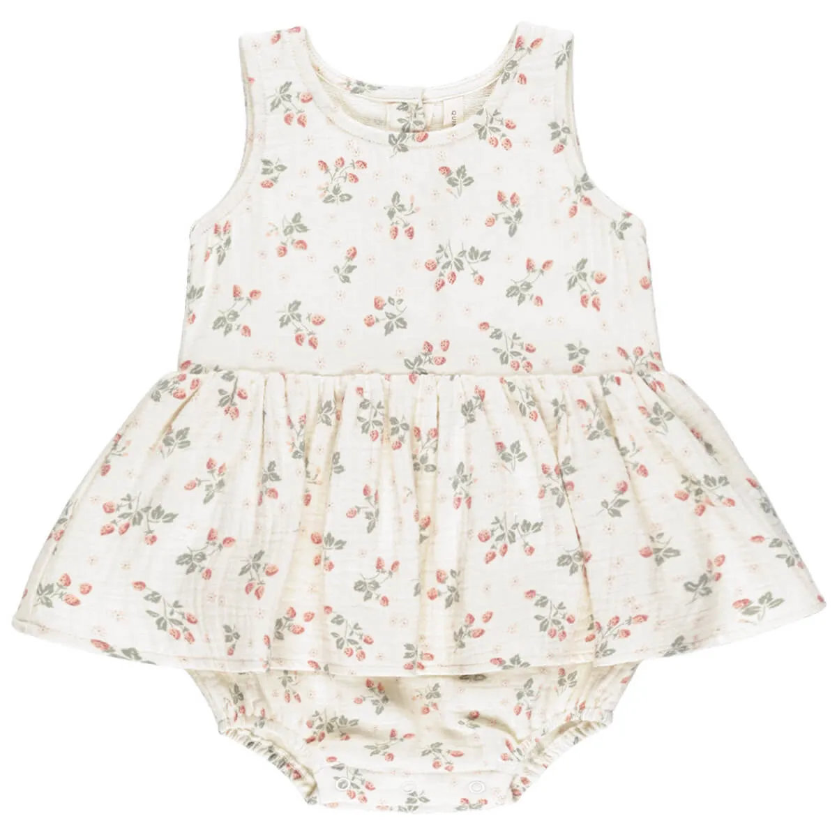 Skirted Tank Romper in Strawberries by Quincy Mae