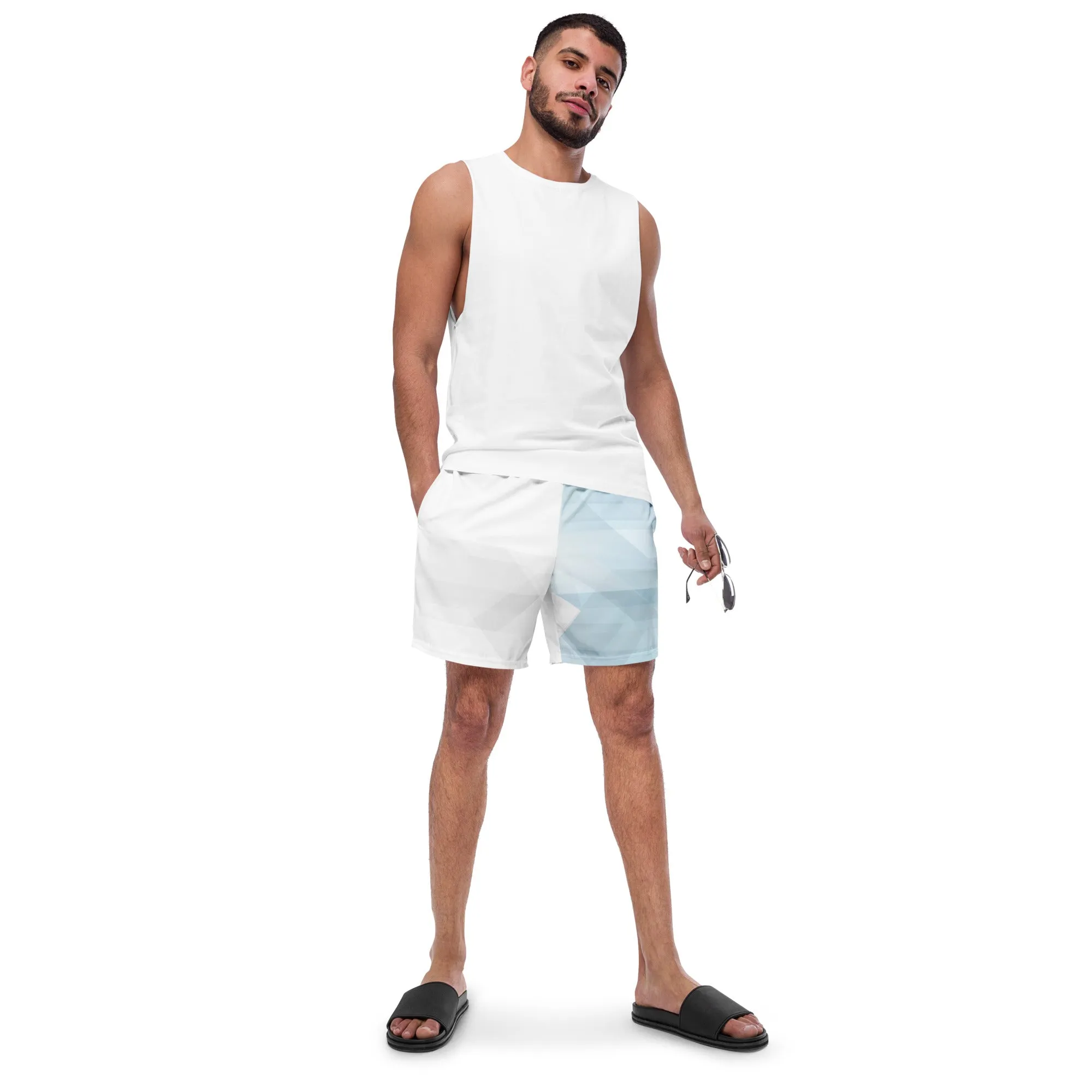 Sky-Blue Summer Men's swim trunks