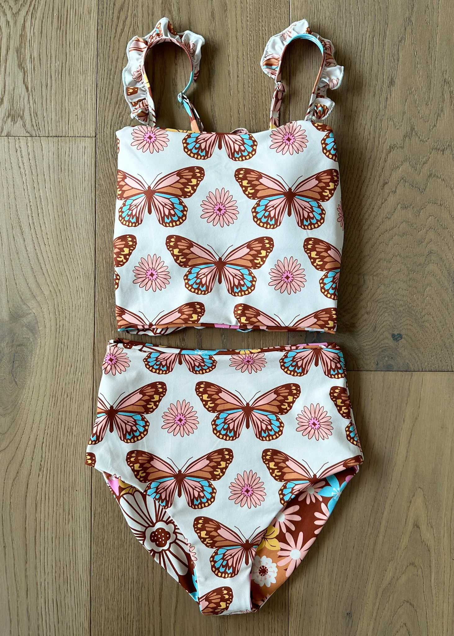 Skylee - Butterfly Reversible Tankini - $48
