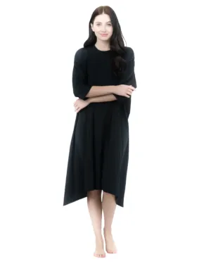 SLD-B-LL Black Swing Swim Dress One Size Longer Length