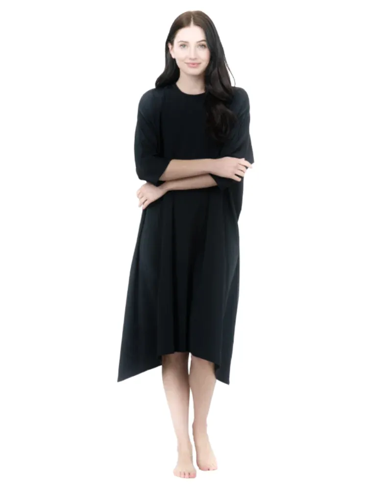 SLD-B-LL Black Swing Swim Dress One Size Longer Length