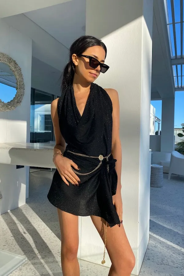 Sneaky Short Sarong Black
