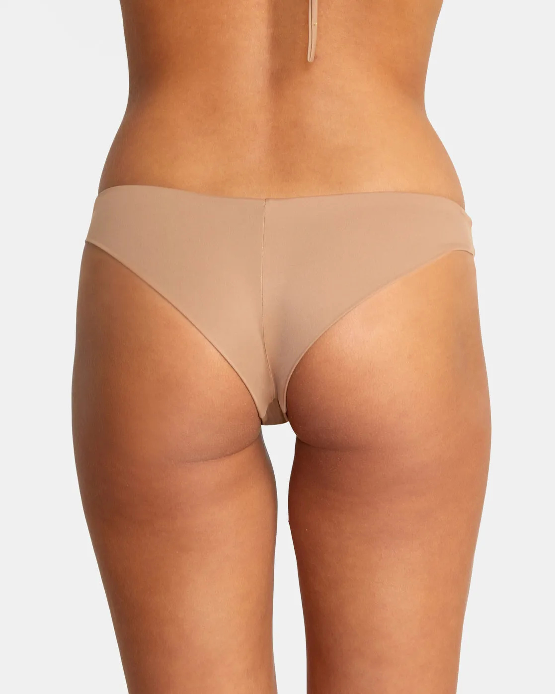 Solid Cheeky Bikini Bottoms - Wood