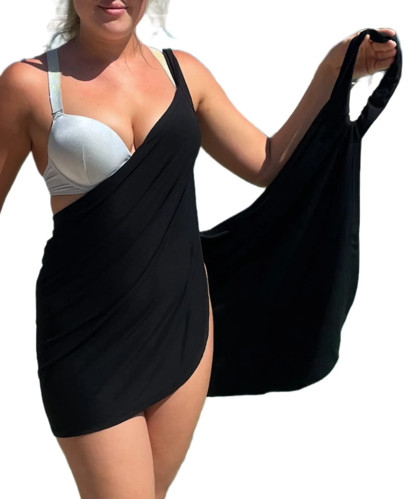Solid Color One-piece Swimsuit For Women  Plus Size Backless