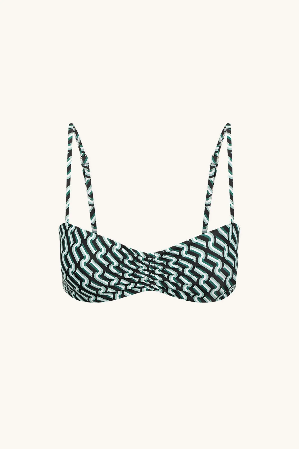 SOUTHSIDE RUCHED BIKINI TOP
