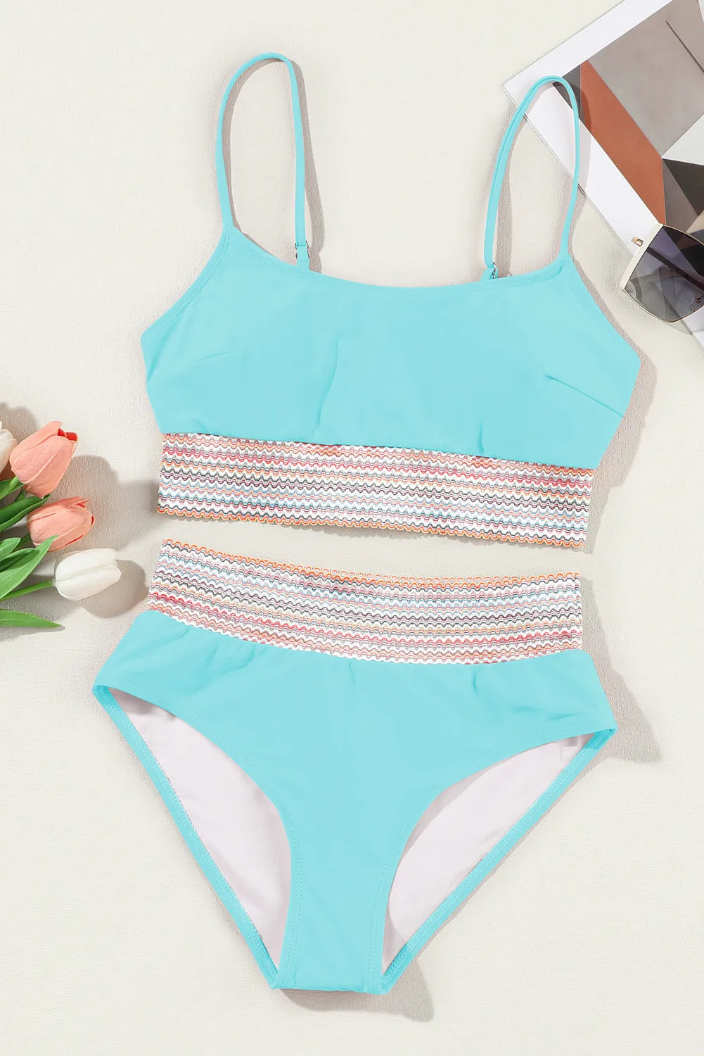 Spaghetti High Waist Bikini Swimsuit
