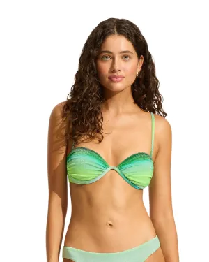 Spectrum Ruched Split Wire Bikini Top