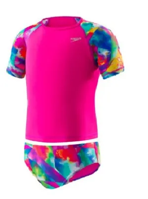 SPEEDO  BEGIN TO SWIM Printed Rashguard 2Pc Set