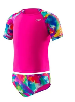 SPEEDO  BEGIN TO SWIM Printed Rashguard 2Pc Set