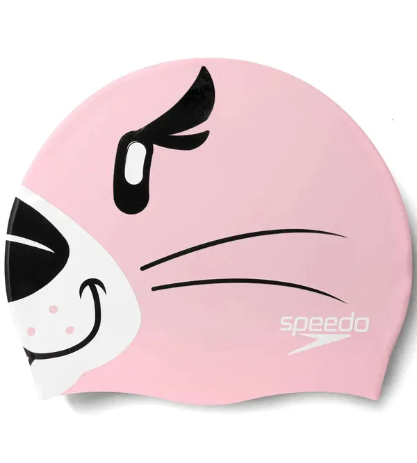 Speedo Tots Unisex Printed Character Swim Caps (Pink/ Black)