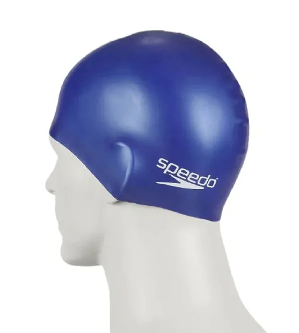 Speedo Unisex Junior Moulded Silicone Swim Caps (Blue)