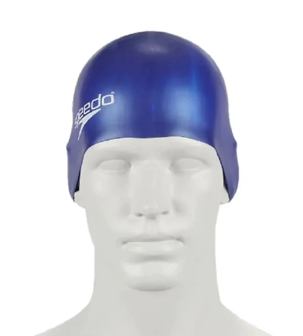Speedo Unisex Junior Moulded Silicone Swim Caps (Blue)
