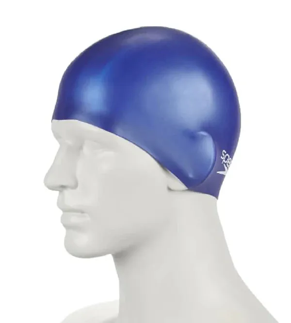 Speedo Unisex Junior Moulded Silicone Swim Caps (Blue)