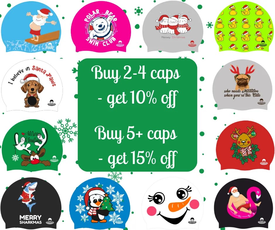 SportySwim Christmas Caps