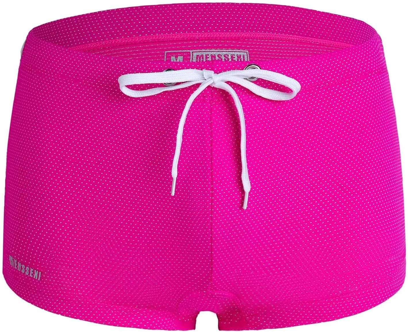 Square Cut Swimsuit Men Sexy Swim Briefs Beach Bikini Sport Swimwear Low Wasit Shorts Pants with Drawstring Beach