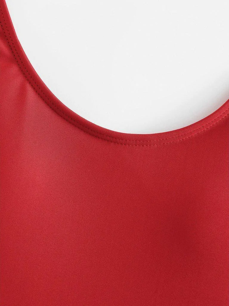 Square Neck One-Piece Swimwear
