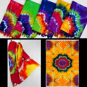Star Tie-Dye Sarongs