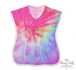 Stella Cove Girls Pink Tie Dye Swimsuit Cover Up
