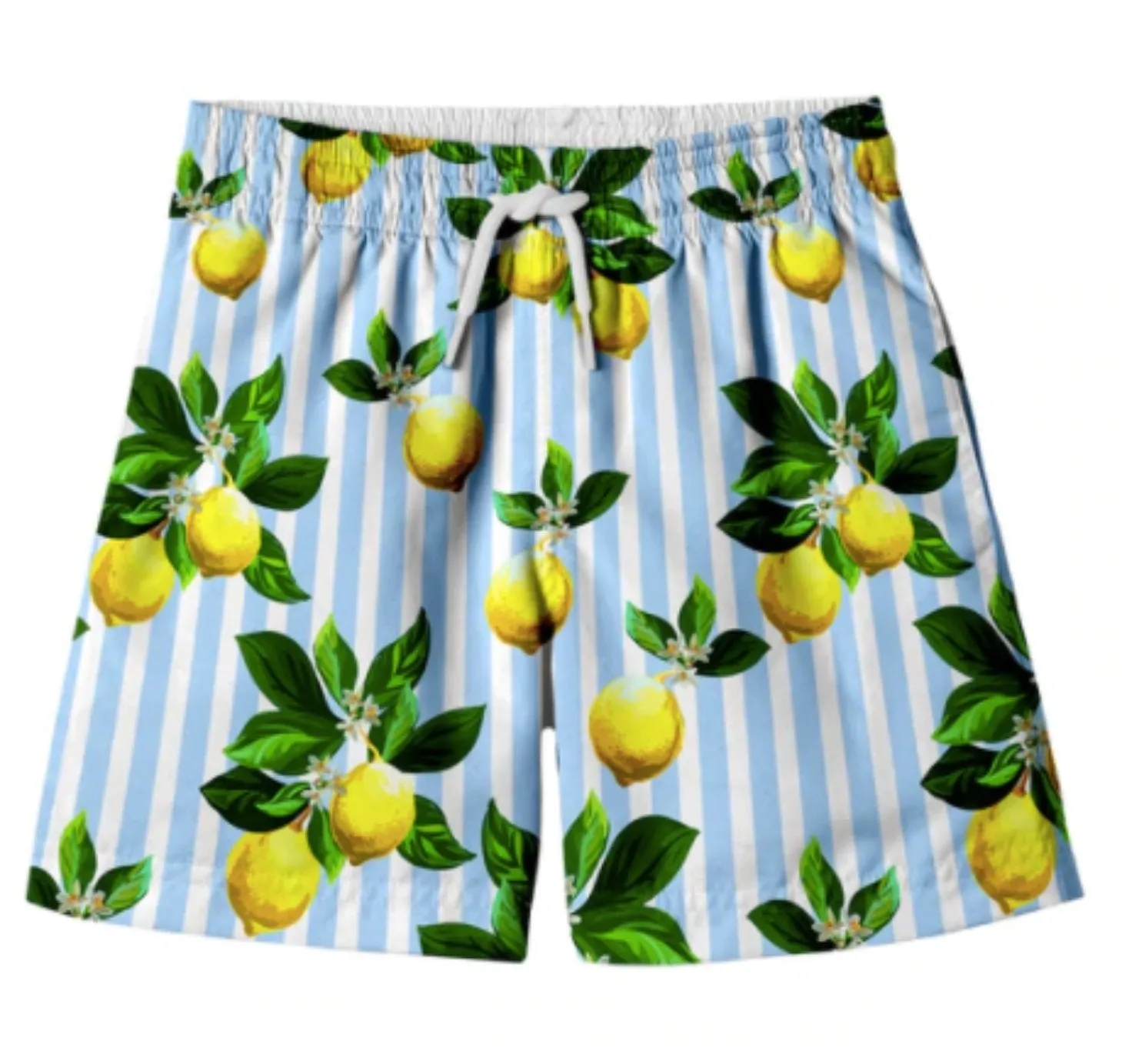 Stella Cove Infant to Youth Boys Lemon Stripe Swim Shorts
