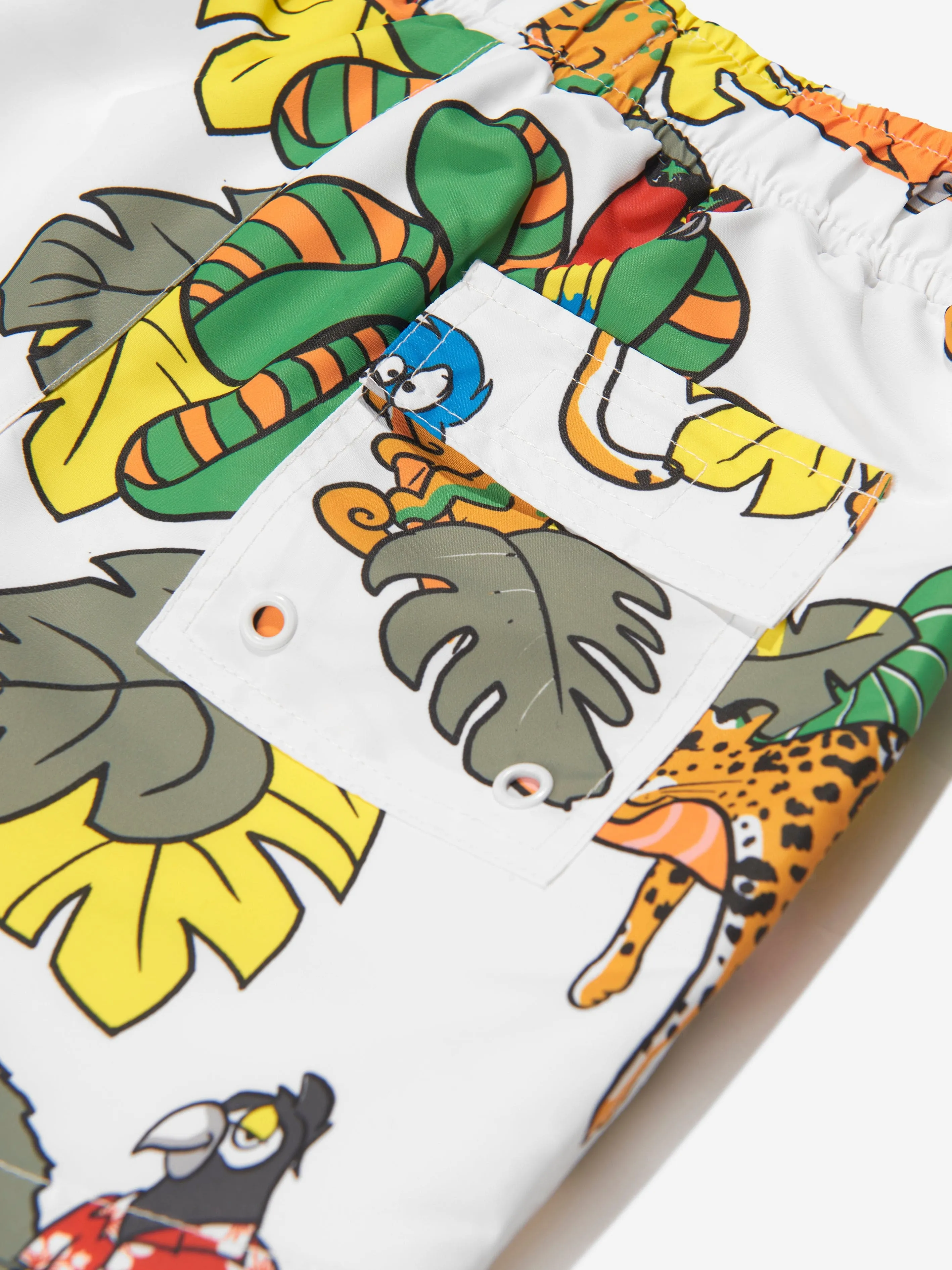 Stella McCartney Boys Jungle Swim Shorts in White