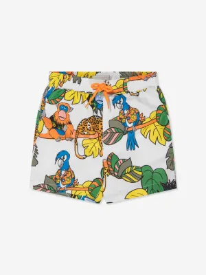 Stella McCartney Boys Jungle Swim Shorts in White
