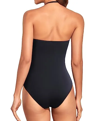 Strapless Bandeau One Piece Bathing Suits