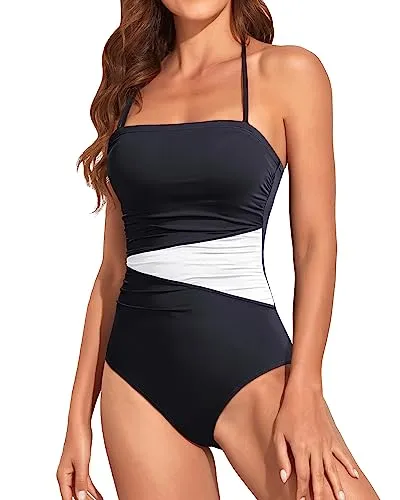 Strapless Bandeau One Piece Bathing Suits